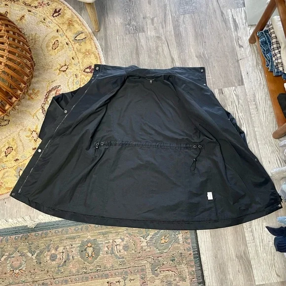 EILEEN FISHER Cotton Nylon Stand Collar Coat
Black Mid-Length Jacket Size M - Picture 14 of 16